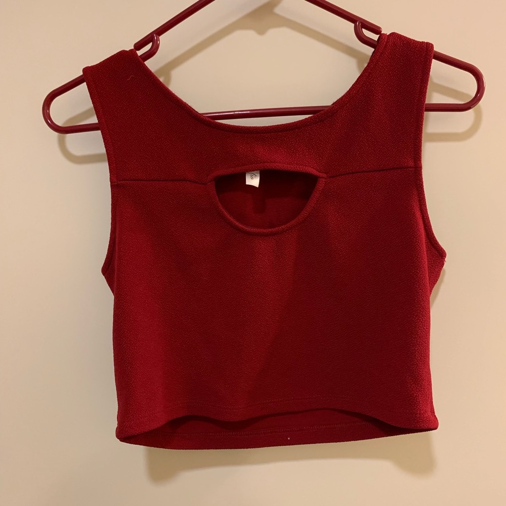 Red crop top